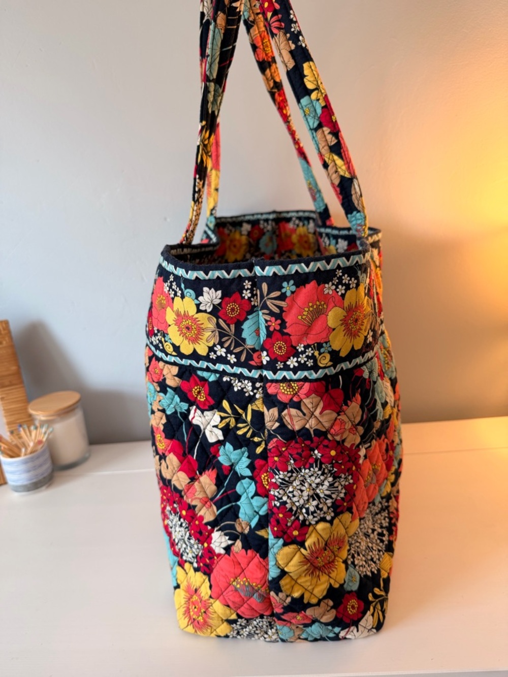 Vera Bradley Extra Large Open Top Tote in Happy Snails - Picture 3 of 4